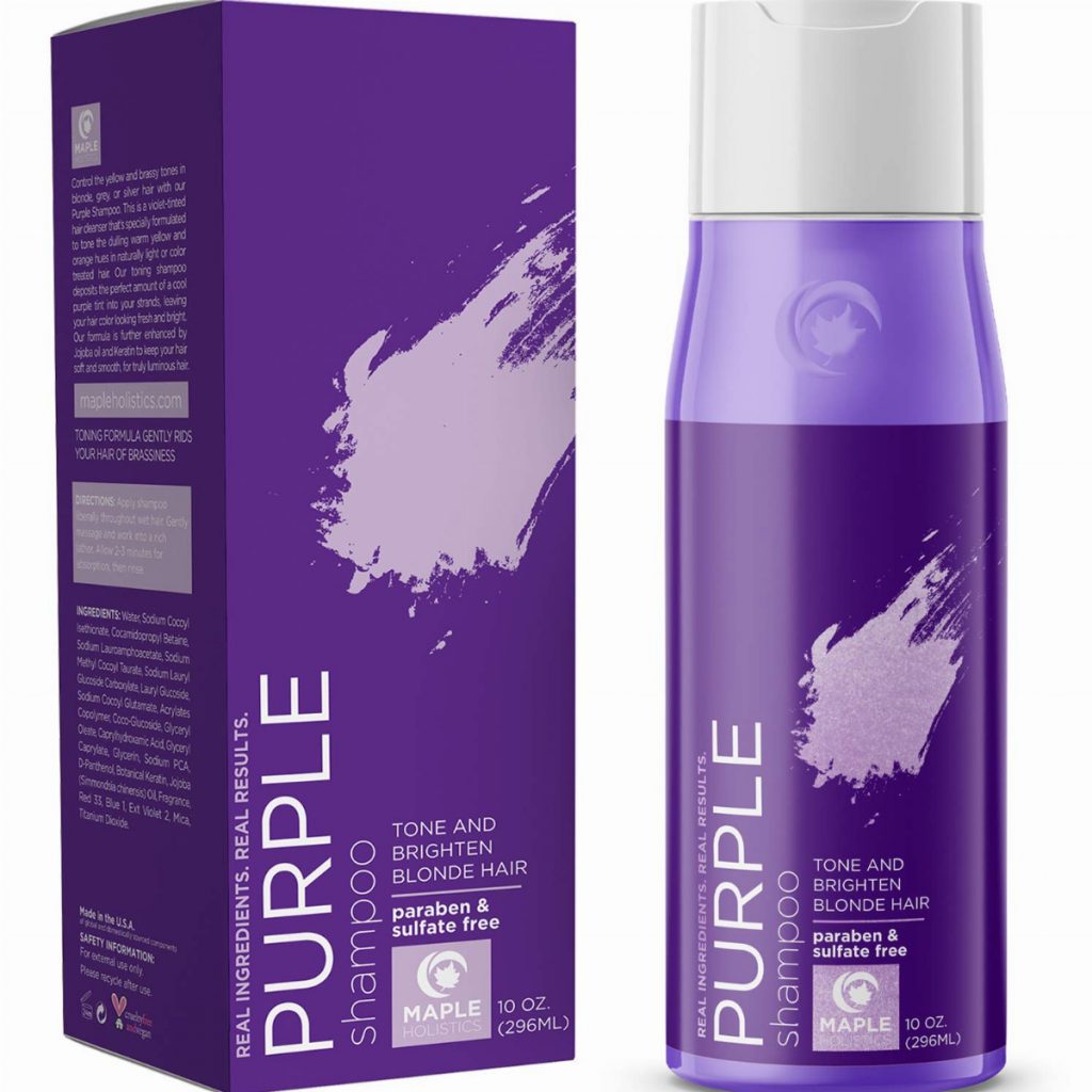 Sulfate-Free Purple Shampoos - Maple Holistics Purple Shampoo For Blonde Hair